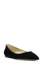 Women's Sam Edelman 'rae' Pointy Toe Ballet Flat .5 M - Black