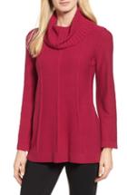 Women's Chaus Cowl Neck Bell Sleeve Ribbed Sweater - Pink