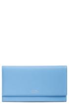 Women's Smythson 'panama Marshall' Travel Wallet - Blue