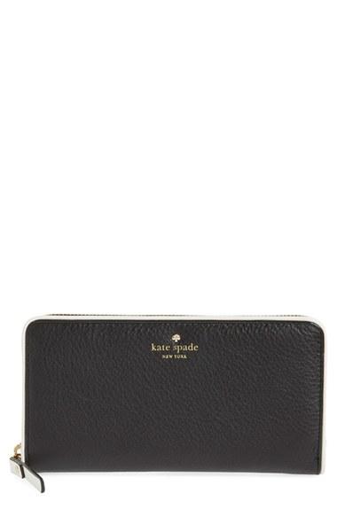 Women's Kate Spade New York 'cobble Hill - Lacey' Zip Around Wallet - Black