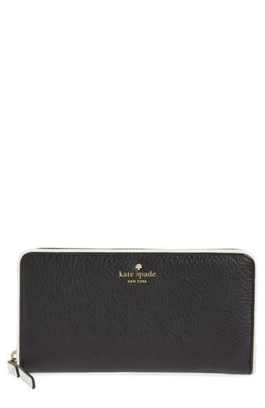 Women's Kate Spade New York 'cobble Hill - Lacey' Zip Around Wallet - Black