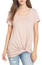 Women's Bp. Twist Front Tee, Size - Pink