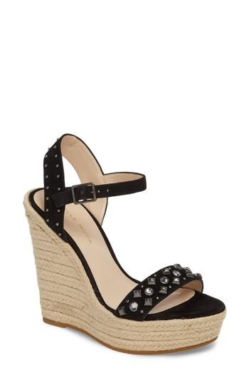 Women's Pelle Moda Oates Espadrille Wedge Sandal M - Black