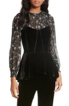 Women's Veronica Beard Sebastian Velvet Bustier Camisole