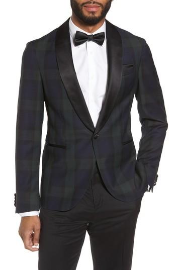 Men's Boss Nemir Classic Fit Wool Dinner Jacket R - Green