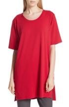 Women's Eileen Fisher Stretch Organic Cotton Jersey Tunic - Red