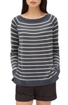 Women's Lafayette 148 New York Stripe Raglan Sweater - Blue