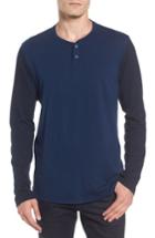 Men's Velvet By Graham & Spencer Two-tone Henley - Blue