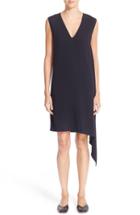 Women's Helmut Lang Side Drape Dress - Blue