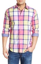 Men's Bugatchi Classic Fit Windowpane Check Sport Shirt