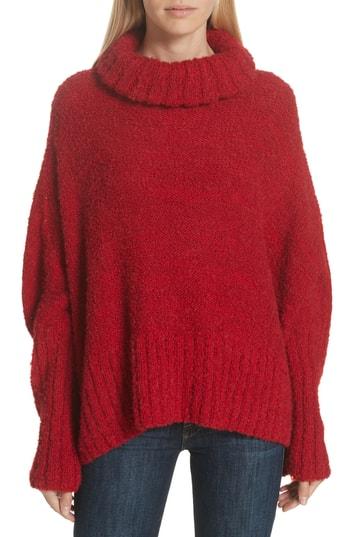 Women's Smythe Alpaca & Wool Blend Swing Turtleneck - Red