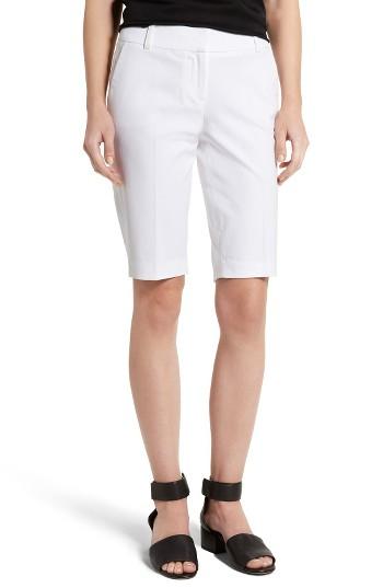 Petite Women's Halogen Stretch Bermuda Shorts P - White
