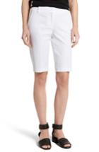 Petite Women's Halogen Stretch Bermuda Shorts P - White