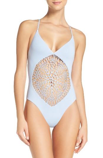 Women's Frankies Bikinis Poppy Cheeky One-piece Swimsuit - Blue