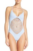 Women's Frankies Bikinis Poppy Cheeky One-piece Swimsuit - Blue