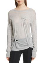 Women's Helmut Lang Knot Detail Cashmere Sweater - Grey