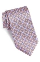 Men's Nordstrom Men's Shop Floral Medallion Silk Tie, Size - Pink