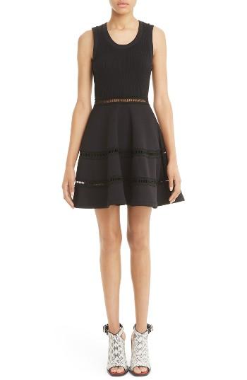 Women's Carven Fit & Flare Dress - Black