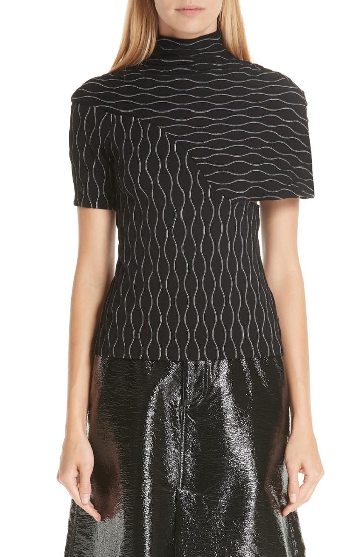 Women's Beaufille Asymmetrical Wave Knit Funnel Neck