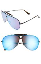 Women's Ray-ban Aviator Shield Sunglasses - Shiny Black