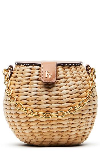 Frances Valentine Mini Woven Bucket Bag -