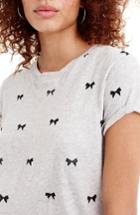 Women's J.crew Allover Bows Tee - Ivory