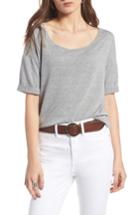Women's Treasure & Bond Rolled Sleeve Tee, Size - Grey