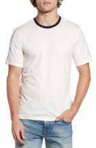 Men's Brixton Ok Ringer T-shirt, Size - White
