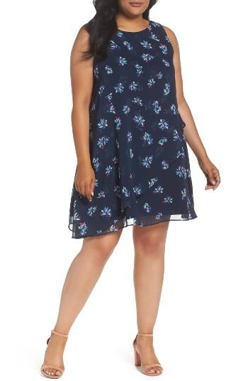 Women's Taylor Dresses Tossed Floral Shift Dress