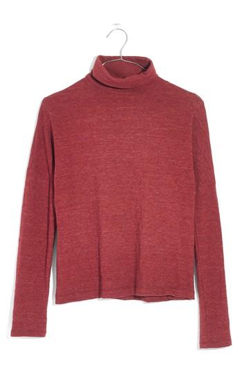 Women's Madewell Boxy Turtleneck Top - Brown