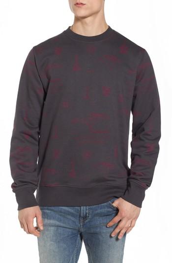Men's Wesc Miles The Voodoo Fleece Sweatshirt - Black