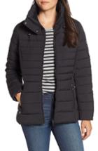 Women's Bernardo Micro Touch Water Resistant Quilted Jacket, Size - Black