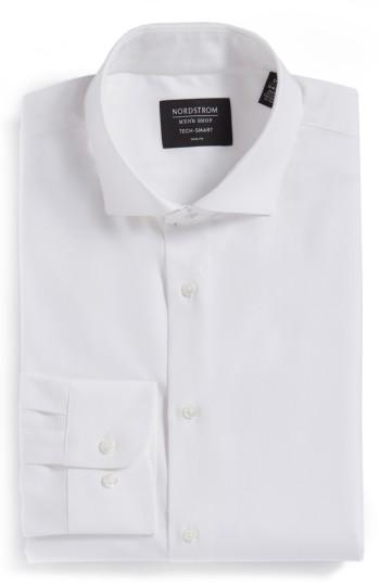 Men's Nordstrom Men's Shop Tech-smart Trim Fit Stretch Solid Dress Shirt