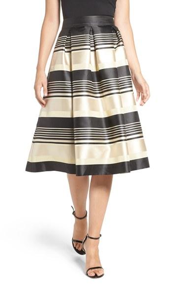 Women's Eliza J Stripe Jacquard Midi Skirt