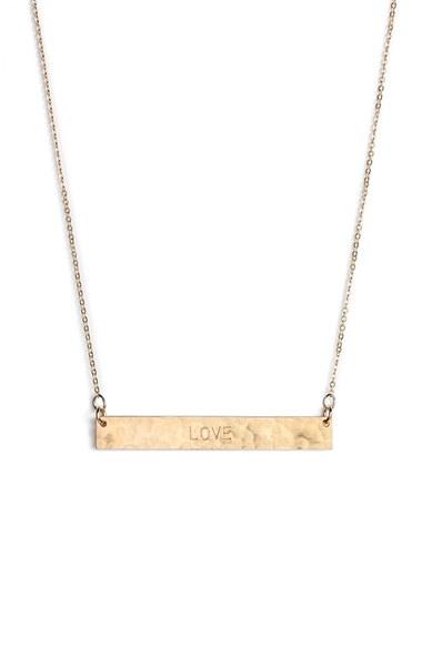 Women's Nashelle 14k-gold Fill Stamped Bar Pendant Necklace