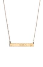 Women's Nashelle 14k-gold Fill Stamped Bar Pendant Necklace