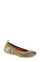 Women's Yosi Samra 'samara' Metallic Foldable Ballet Flat M - Metallic