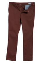 Men's Bonobos Tailored Fit Washed Stretch Cotton Chinos X 32 - Burgundy
