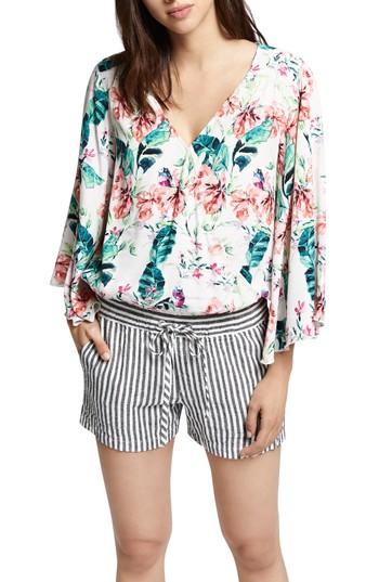 Women's Sanctuary Gilligan Faux Wrap Top - Coral
