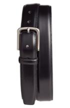 Men's Cole Haan Leather Belt - Black W/ Polished Nickel