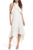 Women's Foxiedox Lace Halter High/low Gown - White