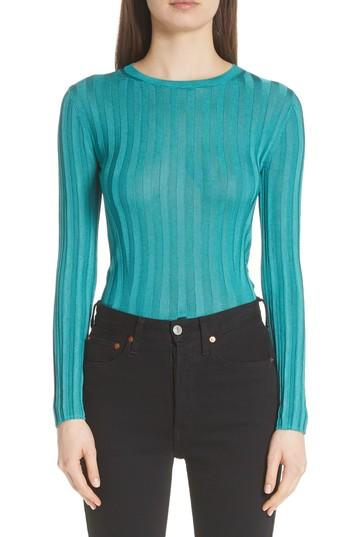 Women's Acne Studios Sitha Ribbed Top - Blue/green