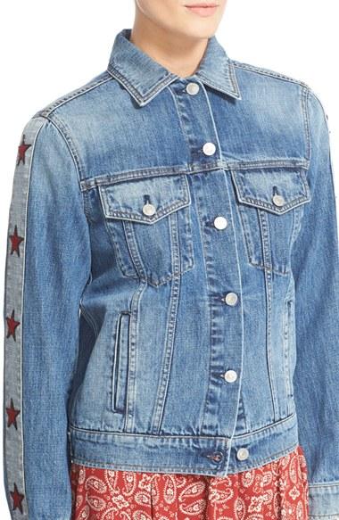 Women's Belstaff Carvill Star Patch Denim Jacket Us / 38 It - Blue