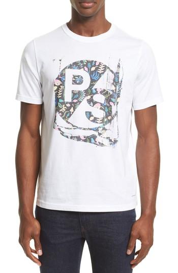 Men's Ps Paul Smith Floral Logo Graphic T-shirt