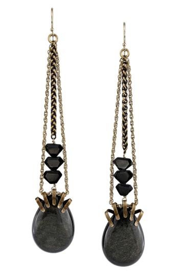 Women's Cynthia Desser Golden Sheen Obsidian Earrings