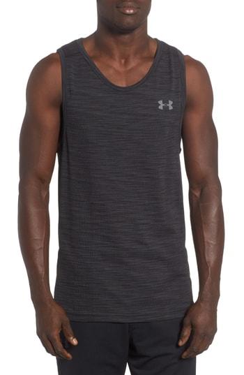 Men's Under Armour Threadborne Seamless Tank - Black