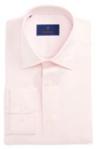 Men's David Donahue Regular Fit Solid Dress Shirt .5 34/35 - Pink