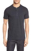 Men's Boss Tiller Denim Trim Henley - Blue