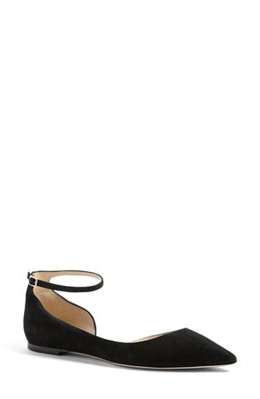 Women's Jimmy Choo 'lucy' Half D'orsay Flat Us / 39eu - Black