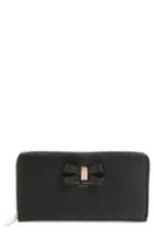 Women's Ted Baker London Oralia Bow Leather Zip-around Matinee Wallet -